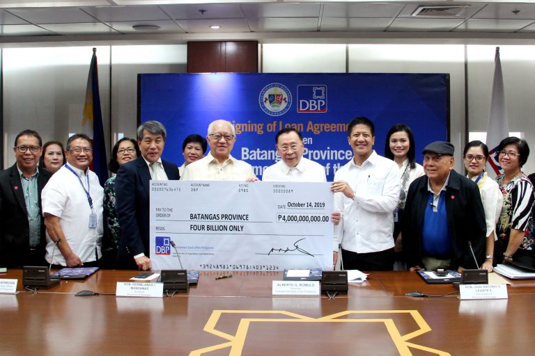DBP extends P4-billion loan for Batangas Province development projects